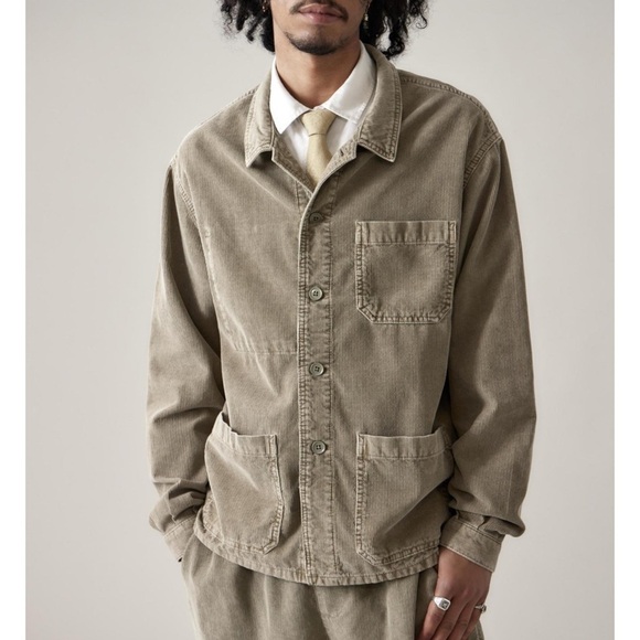 Loom Urban Outfitters Stone Corduroy Shacket Jacket Men's Size: XL - Picture 1 of 7